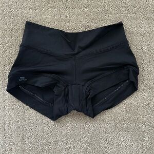 JoJax Dancewear XXS adult. Black with a black stripe on the side.